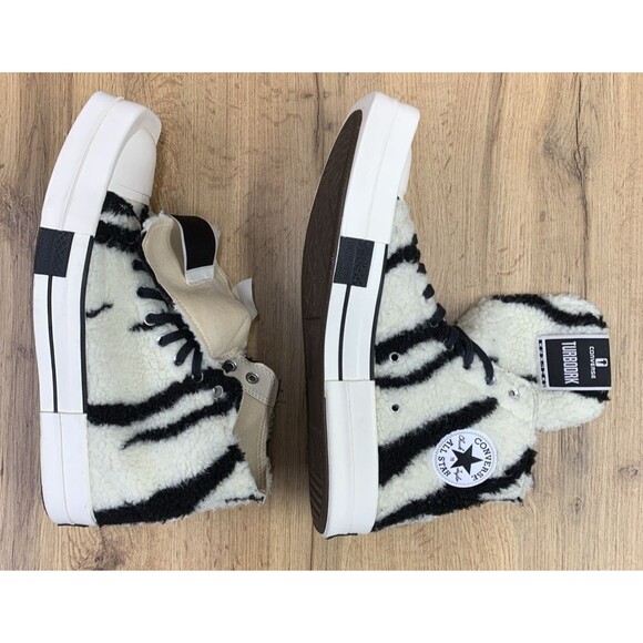 Converse Rick Owens x DRKSHDW TURBODRK Chuck 70 High Zebra White Black Size 11.5 - Picture 10 of 14
